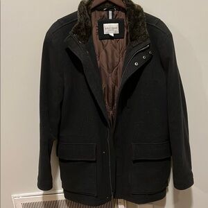 Cole Haan Men's Black Jacket with Brown Lining